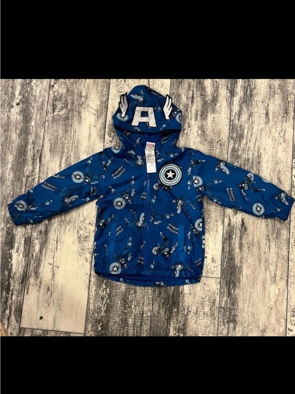 Marvel Blue Captain America Jacket Size 4T
